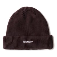 HELLRAZOR SMALL TM LOGO COTTON BEANIE - BROWN