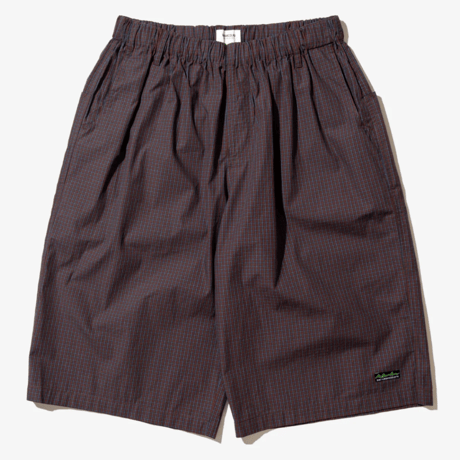 DEMARCOLAB  PLAID JUMBO SHORTS - CRIMSON