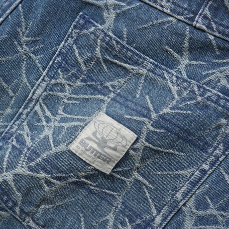 BUTTERGOODS THORN CAMO WIDECUT DENIM - W,INDIGO