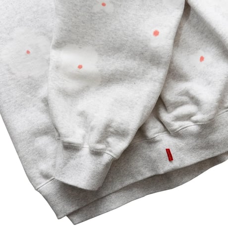 WHIMSY FLOWER DYE CREWNECK- ASH GREY