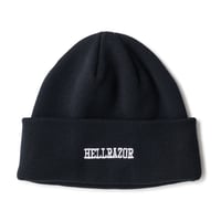 HELLRAZOR HEAVEY LOGO WATCH KNIT CAP - BLACK