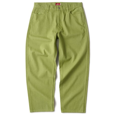 HELLRAZOR BAGGIE COLOR DENIM PANTS - PISTACHIO