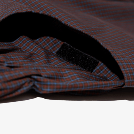 DEMARCOLAB  PLAID JUMBO SHORTS - CRIMSON