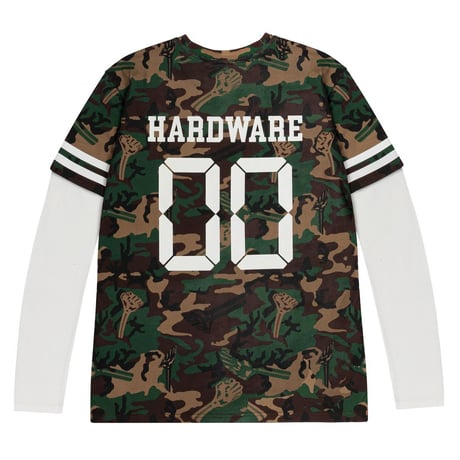 HARDIES HARDWEAR THERMAL TEE - GREEN CAMO