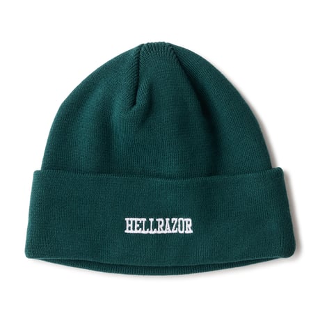 HELLRAZOR HEAVEY LOGO WATCH KNIT CAP - GREEN