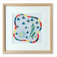 【期間限定販売＊送料1000円込】ホリベクミコ額装絵画作品「Christmas in the Forest」（にゃ！カードのおまけつき）