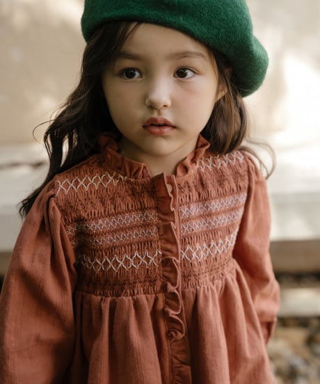 予約 OREN Merci Smocked Blouse