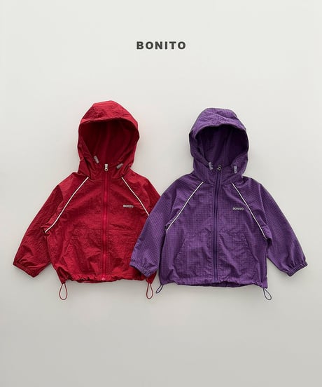 予約 bonito Check the windbreaker(ママとお揃い)