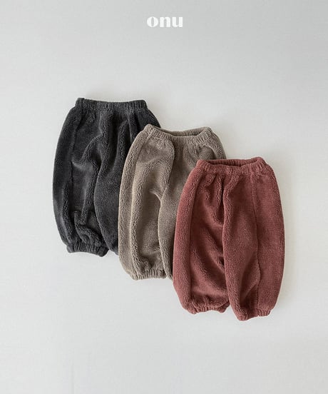 予約 ONU Boa fur pants