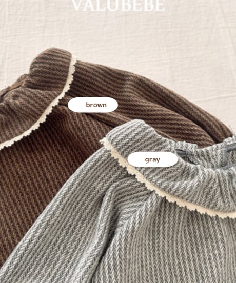 予約 valubebe Herringbone frill blouse