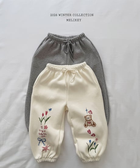 予約 melikey Picture play jogger pants