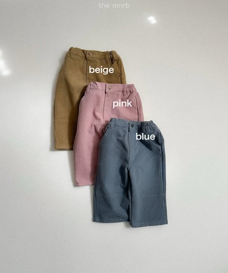 予約minirobe Button Pitch pants