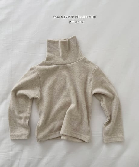 予約 melikey Cozy Mock-Neck Tee