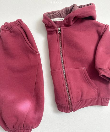 予約minirobe Barrel Hooded Zip-Up