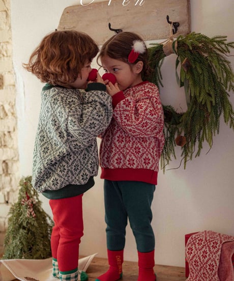 予約 OREN Ho Ho Ho Ribbed Fleece-Lined Leggings