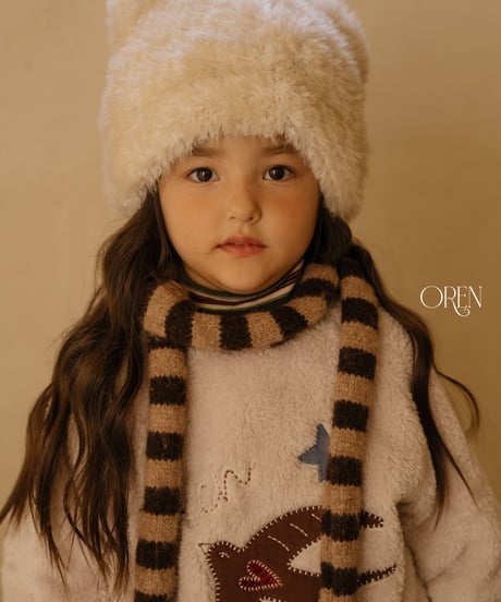 予約 OREN Ambre Striped Knit Scarf