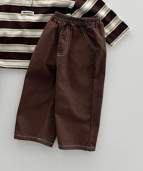 予約 bonito Stitched cotton pants