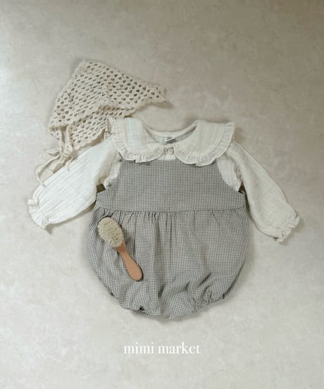 予約mimi market Checked suspender suit