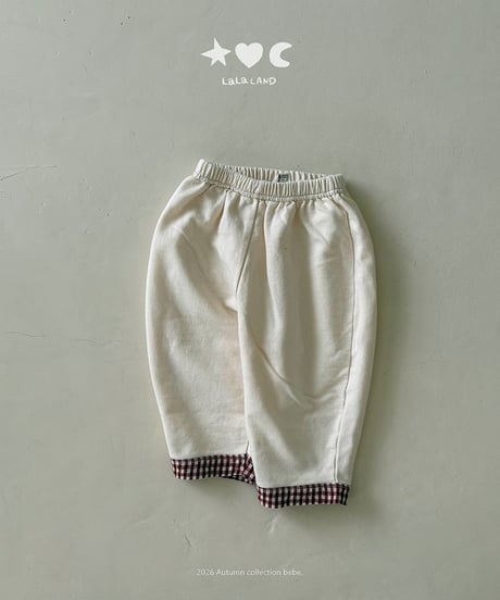 予約 lalaland Check-off pants