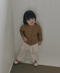 予約 The beige 26 Ribbed cardigan