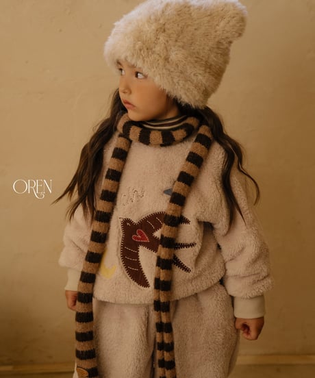 予約 OREN Ambre Striped Knit Scarf