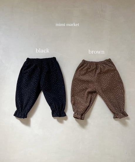 予約 mimi market Flower Golden pants