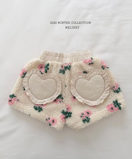 予約 melikey Heart flower pants