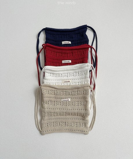 予約minirobe Croche knit bag