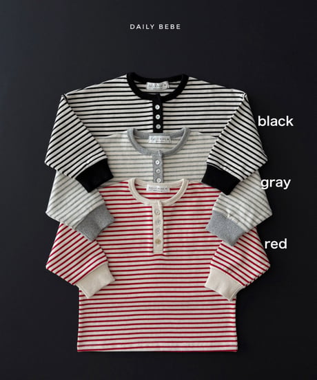 予約 daily bebe Dangara Henry Neck Tee