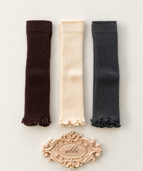 即納Mellow Rib Leg Warmers 3set