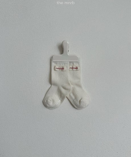 予約minirobe Heart logo socks 3SET