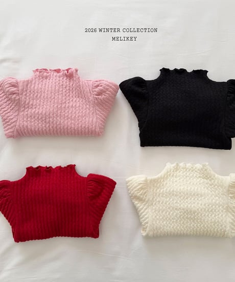 予約 melikey Knit Goal Jeep Puff Tee