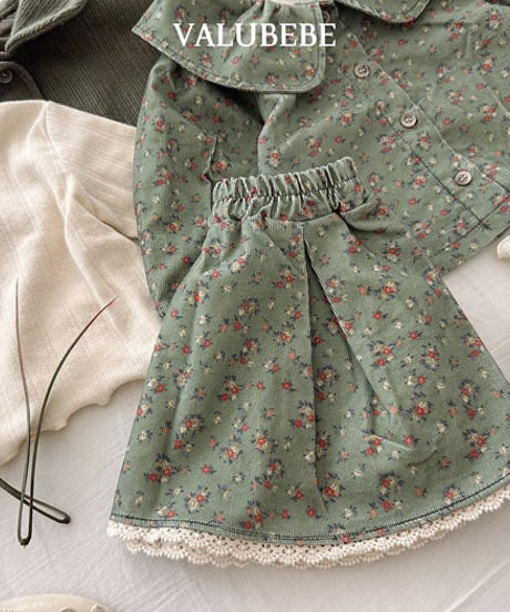 予約 valubebe Garnet flower skirt