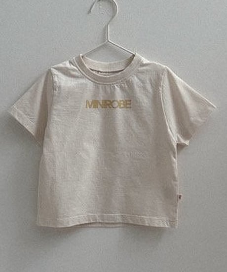 予約minirobe Urban logo half-sleeved tee