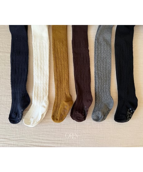 予約 OREN Marmont Cable Knit Tights (Link-Star Tights)