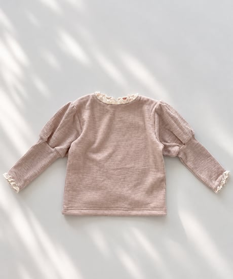 即納Lace Frill Puff Tops