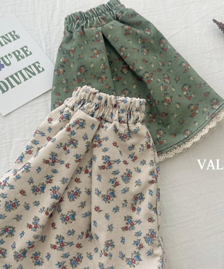 予約 valubebe Garnet flower skirt