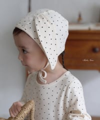 予約 bebe nine Love dot bonnet