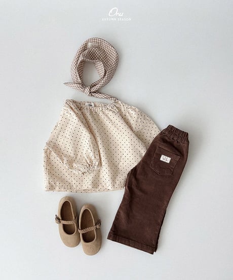 予約 ONU Dot Shering blouse