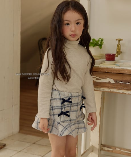 予約 melikey Cozy Mock-Neck Tee