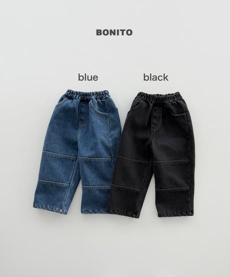 予約 bonito Winter Panelled Denim Pants