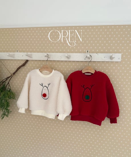 予約 OREN Red-Nosed Rudolph Boa Sweatshirt