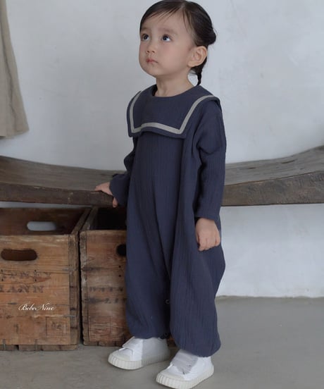 予約 bebe nine Square sailer suit
