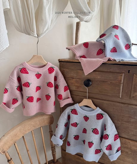 予約 melikey Strawberry knit