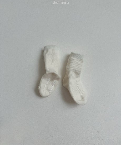 予約minirobe Basic Waffle Socks 3SET
