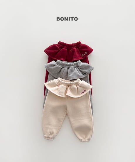 予約 bonito Frill Embroidered Jogger Pants