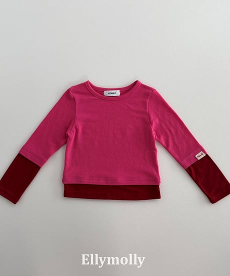 予約Elly Molly Long ring color matching T-shirt