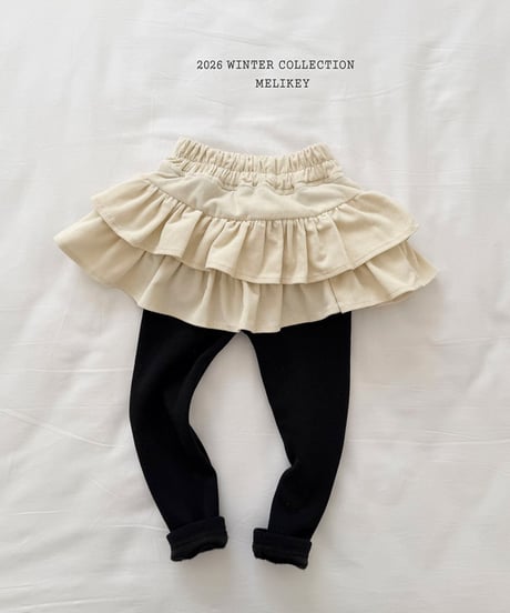 予約 melikey Two-Tiered Ruffle Skirt Leggings