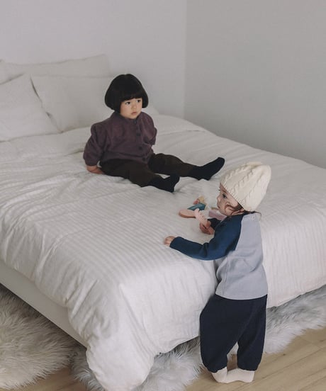 予約 ONU Cable-Knit Harem Pants