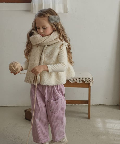 予約 FLO Pposong fur vest